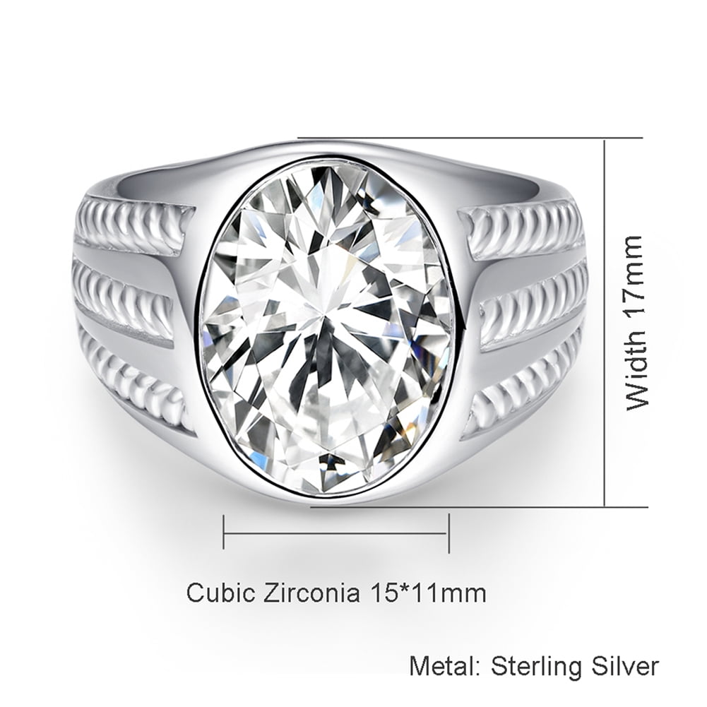 925 Sterling Silver Textured 17mm Open Circle Ring Size 11 Jewelry Gifts  for Women - Walmart.com